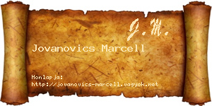 Jovanovics Marcell névjegykártya